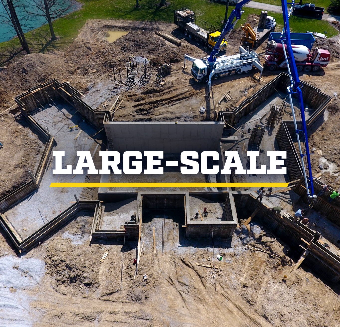 Large-Scale foundation projects at Nesseth Concrete.