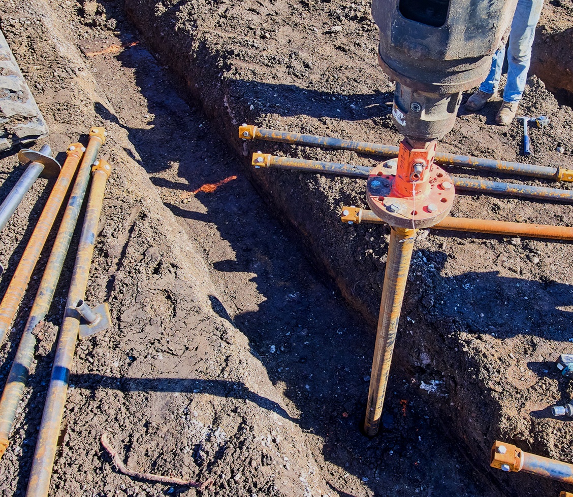 Helical Pile Installation Helical Pile Installation